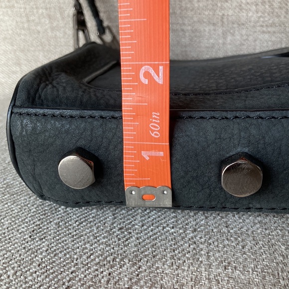 Rebecca Minkoff Black Leather Chain-Link Crossbody Bag - Picture 12 of 12